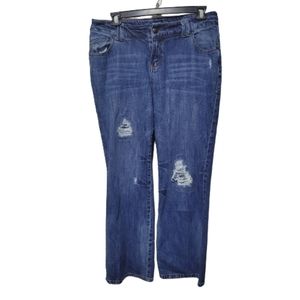 Lane Bryant Distressed Bootcut Jeans